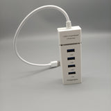 Grippopso computer peripherals, 4-Port USB 3.0 Hub - White Docking Station