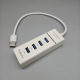 Grippopso computer peripherals, 4-Port USB 3.0 Hub - White Docking Station