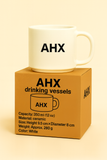 AHX Drinking Vessels – 350ml / 12oz Ceramic Mug, White, Durable & Stylish Cup with Comfortable Handle, Height 9.5cm × Diameter 8cm, Approx. 280g