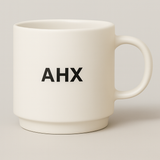 AHX Drinking Vessels – 350ml / 12oz Ceramic Mug, White, Durable & Stylish Cup with Comfortable Handle, Height 9.5cm × Diameter 8cm, Approx. 280g