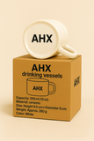 AHX Drinking Vessels – 350ml / 12oz Ceramic Mug, White, Durable & Stylish Cup with Comfortable Handle, Height 9.5cm × Diameter 8cm, Approx. 280g