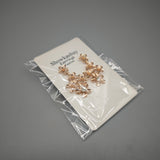 Showkanbay Earrings – Elegant Copper & Silver Needle with Sparkling Rhinestones, Lightweight & Stylish, 3.1×1.2cm