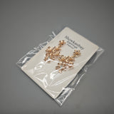 Showkanbay Earrings – Elegant Copper & Silver Needle with Sparkling Rhinestones, Lightweight & Stylish, 3.1×1.2cm