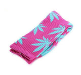 VISKEY Weed Leaf Printed Cotton Socks Unisex Novelty Casual Sports Socks for Women Men