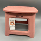 LEFLCRE furniture, 9.3x7.5x7.9 Inches, Pink Portable Footstool for Kids & Adults