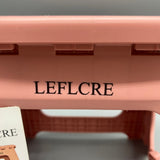 LEFLCRE furniture, 9.3x7.5x7.9 Inches, Pink Portable Footstool for Kids & Adults