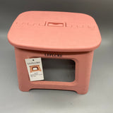 LEFLCRE furniture, 9.3x7.5x7.9 Inches, Pink Portable Footstool for Kids & Adults