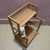 LEFLCRE furniture made from wood, 2-Tier Wooden Bookcase, 11.08x9.1x18.9 Inches, Compact & Eco-Friendly Storage Shelf