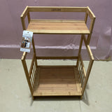 LEFLCRE furniture made from wood, 2-Tier Wooden Bookcase, 11.08x9.1x18.9 Inches, Compact & Eco-Friendly Storage Shelf