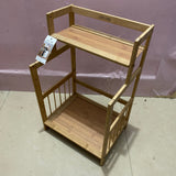 LEFLCRE furniture made from wood, 2-Tier Wooden Bookcase, 11.08x9.1x18.9 Inches, Compact & Eco-Friendly Storage Shelf
