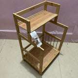 LEFLCRE furniture made from wood, 2-Tier Wooden Bookcase, 11.08x9.1x18.9 Inches, Compact & Eco-Friendly Storage Shelf
