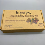 htystyw Magnetic Building Blocks Being Toys - Set of 30 Pieces, ABS Plastic with Permanent Magnets