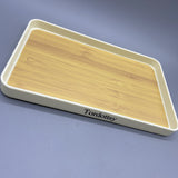 Tordottsy Meal Trays - Large Capacity, Elegant White PP Material, 15x30x3cm, Smooth Texture, Perfect for Home and Office Use