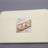 Tordottsy Meal Trays - Large Capacity, Elegant White PP Material, 15x30x3cm, Smooth Texture, Perfect for Home and Office Use