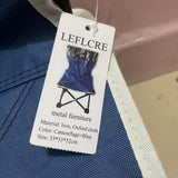 LEFLCRE metal furniture, 33x33x52 cm, Camouflage + Blue, Portable Camping Chair