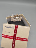Adjustment Ornamental Pins – Elegant Swan Brooch with Rhinestones, Sparkling Crystal Design, Decorative Jewelry Accessory, Gift Box Included, 5×3×2cm Brooch, 10×10×3cm Box