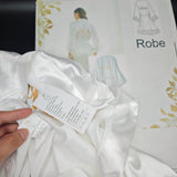 Robe - Premium Gold "Bride" Embroidery, Silky Smooth Texture & Lightweight Comfort Half Sleeve Bathrobe for Wedding Mornings, Bridal Parties & Home Lounging; Ideal for Brides, Bridesmaids & Elegant Women; White