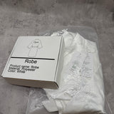 Bride Robe – White Polyester Bridal Nightwear with Artistic “Bride” Letter Print, Lightweight Wedding Morning & Honeymoon Sleepwear