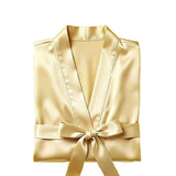 Robe - Silky Smooth Texture, Ultra-thin Breathable Fabric & Lightweight Comfort Half Sleeve Bathrobe for Home Lounging, Spa Days & Summer Nights; Ideal for Modern Women, Travel & Relaxation; Yellow, Solid Color