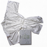 i bride Robe - Glittering Rhinestone "Bride" Detail, Satin Soft Touch & Lightweight Comfort Getting Ready Bathrobe for Wedding Mornings, Bridal Showers & Spa Days; Perfect for Brides, Bridesmaids & Wedding Parties; White