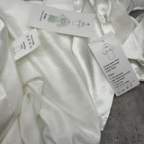 Bride Robe – White Polyester Bridal Nightwear with Artistic “Bride” Letter Print, Lightweight Wedding Morning & Honeymoon Sleepwear