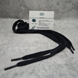 Shoelaces - Double Layer Flat Design, High Durability & Anti-Slip Texture Replacement Laces for Sneakers, Casual Shoes & Canvas Shoes; 100cm Length Suitable for 4-5 Pairs of Eyelets; Double Layer Black
