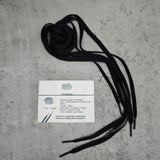 Shoelaces - Double Layer Flat Design, High Durability & Anti-Slip Texture Replacement Laces for Sneakers, Casual Shoes & Canvas Shoes; 100cm Length Suitable for 4-5 Pairs of Eyelets; Double Layer Black