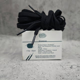 Shoelaces - Double Layer Flat Design, High Durability & Anti-Slip Texture Replacement Laces for Sneakers, Casual Shoes & Canvas Shoes; 100cm Length Suitable for 4-5 Pairs of Eyelets; Double Layer Black