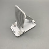 Visscho Smartphone Mounts - Adjustable Height & Angle, Stable Foldable Design with Anti-Slip Pads, Fits Phones & Tablets, White