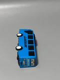 Luxos RC Toy Car, Mini Blue Bus Design, Remote-Controlled Vehicle, Compact Size 8 x 4 x 3 cm