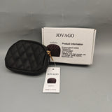 JOVAGO Wallets for Women, PU Leather Zip-Around Small Wallet with Main Pocket for Coins, Cards, Lipstick, and Earbuds, 12×9×2.5cm