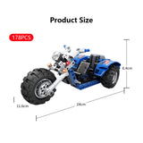 Three-wheeled Motorcycle Building Blocks Kids Technic Toys Compatible with Lego Children Birthday Gift