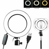 6inch USB LED Photo Video Selfie Ring Light Dimmable Ringlight Studio Lamp