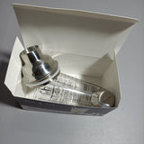 TOL&TOL Cocktail shakers, glass cocktail shaker 14 ounces, transparent bar shaker with measurement