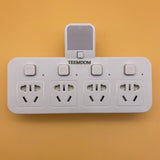 TEEMDOM Converters for electric plugs,Porous independent switch wireless socket