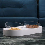 Fresh Nano Adjustable Cat Feeding Bowl - Double