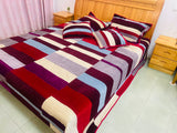 LENAILIN, 3-Piece  Patchwork King Velvet  Quilt Sets with Sham Oversized Bedding Bedspread
