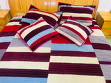 LENAILIN, 3-Piece  Patchwork King Velvet  Quilt Sets with Sham Oversized Bedding Bedspread
