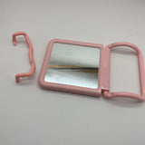 ZQQLV Pink Square Hanging Mirror,  Plastic Framed Mirror,  Decorative Mirror for Living Room, Bedroom
