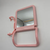 ZQQLV Pink Square Hanging Mirror,  Plastic Framed Mirror,  Decorative Mirror for Living Room, Bedroom
