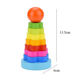 Montessori Wooden 3D Toys Childhood Learning Kids Baby Colorful Wooden Blocks Educational Toy For Kid Christmas Gift