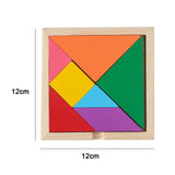 Montessori Wooden 3D Toys Childhood Learning Kids Baby Colorful Wooden Blocks Educational Toy For Kid Christmas Gift
