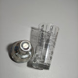 TOL&TOL Cocktail shakers, glass cocktail shaker 14 ounces, transparent bar shaker with measurement