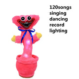 HDY Dancing Cactus Plush Toy Swing Twisted Electric Plush Toy Doll Singing and Dancing Illuminated Record Funny Early Education Toys Holiday Decoration Gift for Kids with Song&Dance Bedroom Shaking Dolls Birthday Gifts