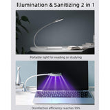 UV LED Sanitizing Lamp mini SUN1 Disinfection Lighting 360° Rotation Gooseneck for Laptop for iPad 8th/ iPad Air 4 / iPad Pro 11