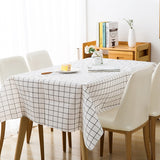 Plaid Waterproof Wipe Clean PVC Table Cloth Oilproof Dining Kitchen Table Cover