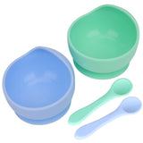 2 Pack Baby Bowls, Silicone Stay up Food Bowl for Kids and Toddlers with Improved Super Suction Base