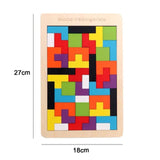 Montessori Wooden 3D Toys Childhood Learning Kids Baby Colorful Wooden Blocks Educational Toy For Kid Christmas Gift