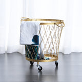 Dirty Clothes Basket Laundry Basket Household Clothes Toy Storage Basket Bathroom Iron Dirty Clothes Bucket