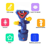 HDY Dancing Cactus Plush Toy Swing Twisted Electric Plush Toy Doll Singing and Dancing Illuminated Record Funny Early Education Toys Holiday Decoration Gift for Kids with Song&Dance Bedroom Shaking Dolls Birthday Gifts